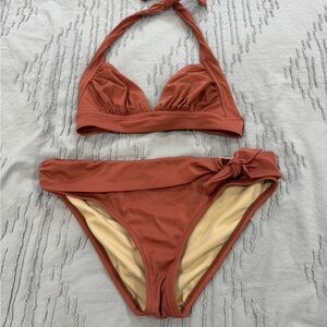 JCREW Small Rust Bikini Set EUC